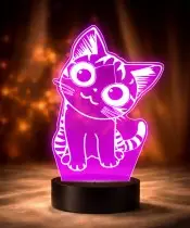 3D Plexido Kitty Pupil LED Lamp