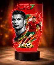 3D-LED-Nachtlicht Cristiano Ronaldo Portugal mit Namensgeschenk