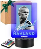 3D-LED-Nachtlicht Cristiano Ronaldo Portugal mit Namensgeschenk
