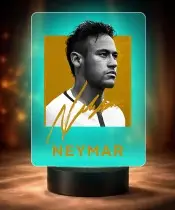 Neymar Jr. 3D-Fußball-LED-Nachtlicht mit Namen und Autogramm