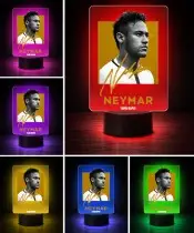 Neymar Jr 3D Football LED Night Light with Name and Autograph