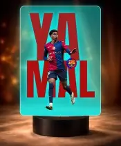 Lamine Yamal FC Barcelona 3D LED Night Lamp Personalized with Name