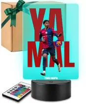 Lamine Yamal FC Barcelona 3D LED Night Lamp Personalized with Name