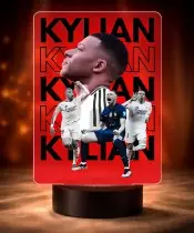 Kylian Mbappe 3D LED Night Light Football Personalized with Name