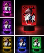 Kylian Mbappe 3D LED Night Light Football Personalized with Name