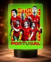 Portugal Football Team 3D LED Night Light with Name