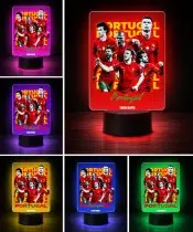 Portugal Football Team 3D LED Night Light with Name