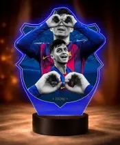 3D Pedri FC Barcelona LED-Nachtlicht mit Namensaufdruck – Geschenk für Fans