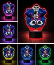 Lampka Nocna LED 3D Pedri FC Barcelona z Imieniem Prezent dla Kibica