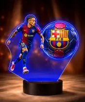 3D Raphinha LED Night Light FC Barcelona Player with Name Gift