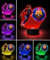 3D LED Night Lamp Lamine Yamal FC Barcelona Football with Name