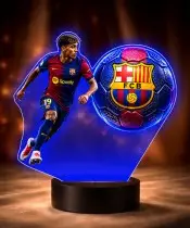 3D LED Night Lamp Lamine Yamal FC Barcelona Football with Name