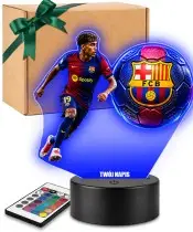 3D LED Night Lamp Lamine Yamal FC Barcelona Football with Name
