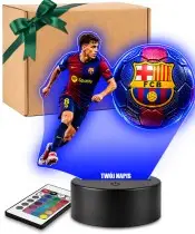 3D Pedri FC Barcelona Football LED Night Light with Name