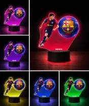 3D Pedri FC Barcelona Fußball-LED-Nachtlicht mit Namen