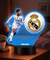 Jude Bellingham Real Madrid Football 3D LED Night Light with Name