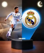 Jude Bellingham Real Madrid Fußball 3D LED-Nachtlicht mit Namen