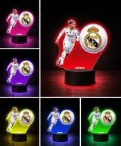 copy of Kylian Mbappe Real Madrid Football Player 3D LED Night Light with Name Gift