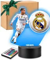 copy of Kylian Mbappe Real Madrid Football Player 3D LED Night Light with Name Gift