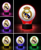 Real Madrid Football 3D LED Night Light with Name