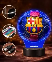 Kylian Mbappe Real Madrid Football Player 3D LED Night Light with Name Gift