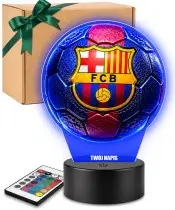 Kylian Mbappe Real Madrid Football Player 3D LED Night Light with Name Gift