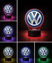 3D Lamborghini Logo LED Lamp Personalized with Name and Inscription RGB Remote Control Gift