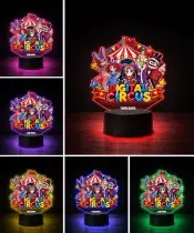 Lampka The Amazing Digital Circus LED 3D Personalizowana z Imieniem Pomni Jax Prezent