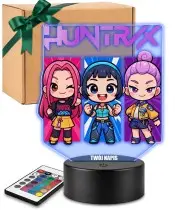 Lampka Huntrix Chibi LED 3D Personalizowana Imię Prezent