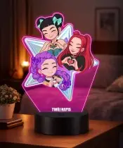 Die Eiskönigin Elsa Anna LED 3D Lampe mit personalisiertem Namen – Geschenk für Mädchen