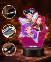 Die Eiskönigin Elsa Anna LED 3D Lampe mit personalisiertem Namen – Geschenk für Mädchen