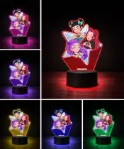 Frozen Elsa Anna LED 3D Lamp Personalized Name Gift for a Girl
