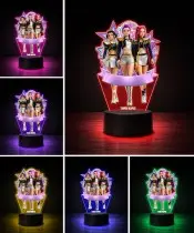 Frozen Elsa Anna LED 3D Lamp Personalized Name Gift for a Girl