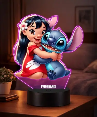 Lampka Nocna LED 3D Lilo i...