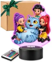 copy of Die Eiskönigin Elsa Anna LED 3D Lampe mit personalisiertem Namen – Geschenk für Mädchen