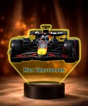 3D Plexido LED Lamp with UV Print Formula 1 Max Verstappen Bolid