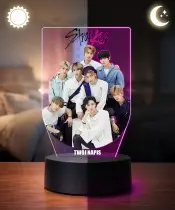 3D LED Plexido Lamp with UV Print K-Pop Stray Kids Band