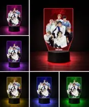 3D LED Plexido Lamp with UV Print K-Pop Stray Kids Band