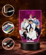 3D-Plexido-LED-Lampe mit UV-Druck der K-Pop-Band Stray Kids