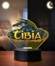 3D-Plexido-LED-Lampe mit Tibia-Logo-Druck