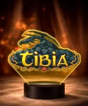 Lampka LED 3D Plexido z Nadrukiem Tibia Logo