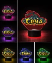 3D-Plexido-LED-Lampe mit Tibia-Logo-Druck