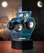 3D Plexido LED Lamp with Print New Holland T7 SWB Tractor