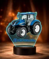 3D Plexido LED Lamp with Print New Holland T7 SWB Tractor