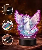 3D LED Lamp Plexido with UV Print Unicorn Unicorn