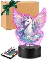 Lampka LED 3D Plexido z Nadrukiem UV Jednorożec Unicorn