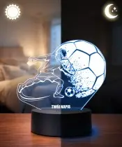 Lampka LED 3D Plexido Bokser Piłka Nożna Piłkarz Sport