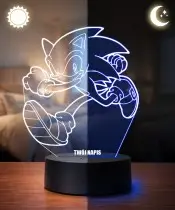 3D Plexido LED Lamp Game Sonic Running