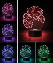 3D Plexido LED Lamp Game Sonic Running