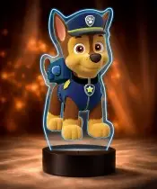 3D-Plexido-LED-Lampe mit Paw Patrol Chase-Aufdruck